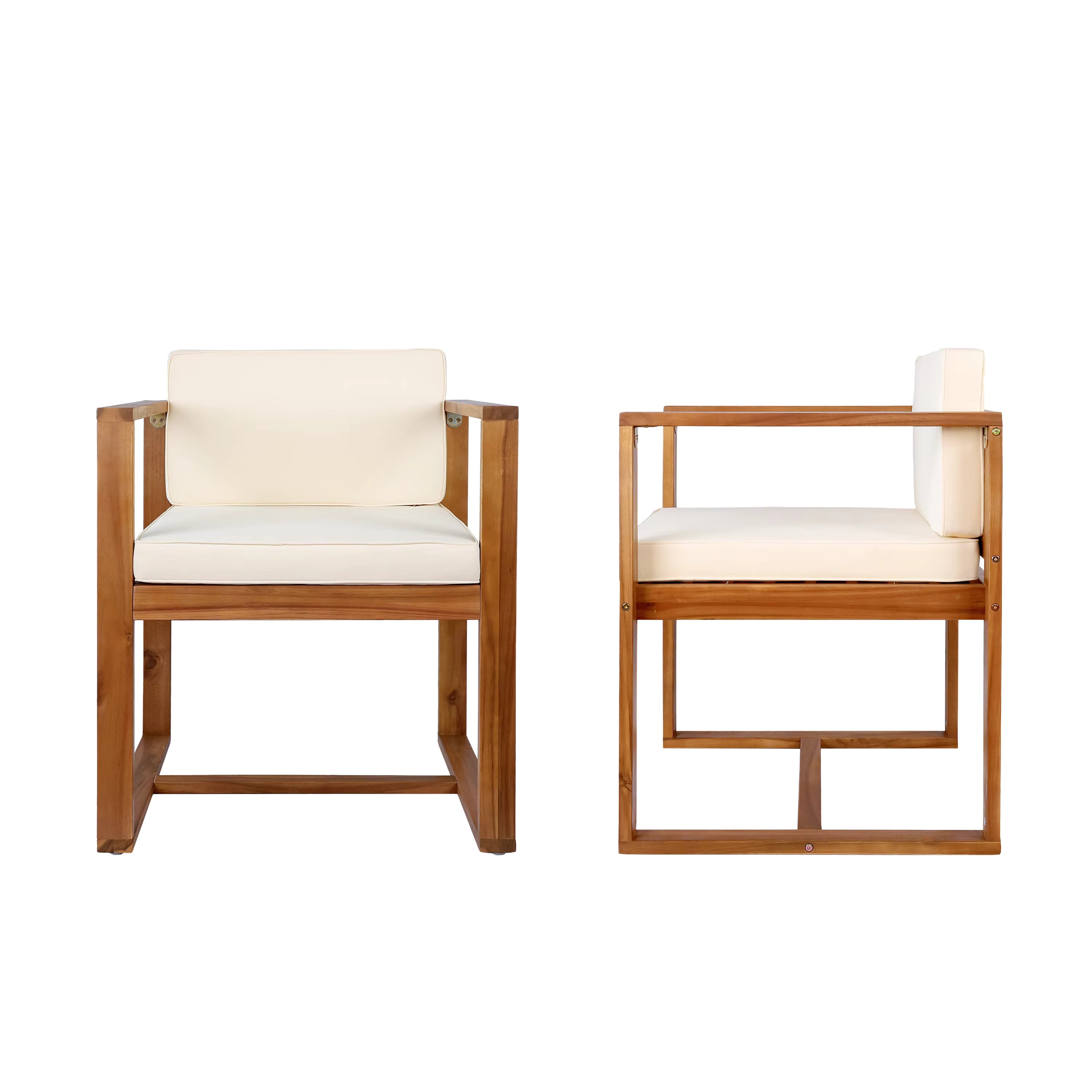 Beige Outdoor Dining Chair (set of 2)